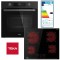 Teka Set HSB 6350 FBK Πολυλειτουργικός Φούρνος 71lt & TBC 64010 Κεραμική Εστία Αυτόνομη Μαύρη